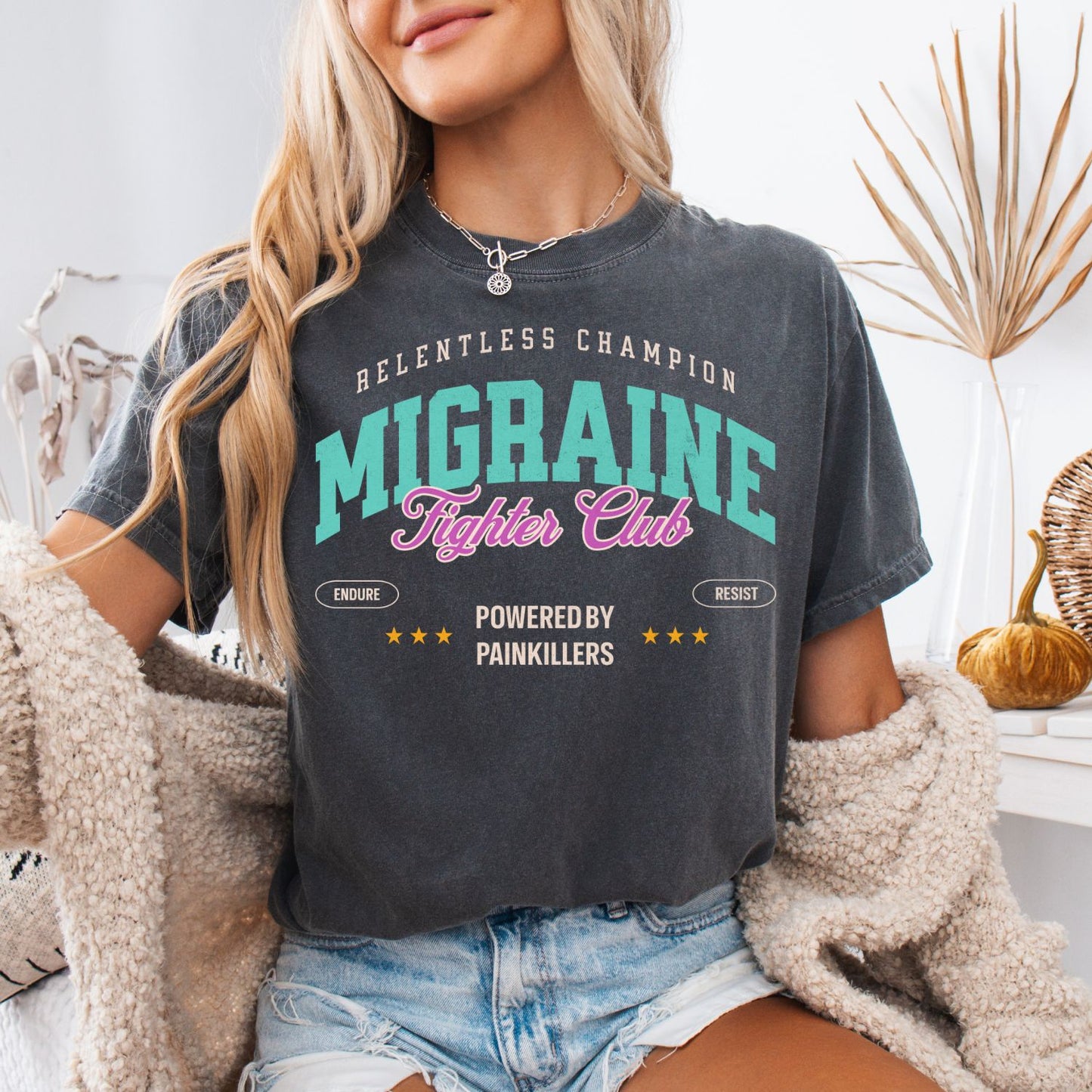 Migraine Fighter Club (Relaxed Fit T-shirt)