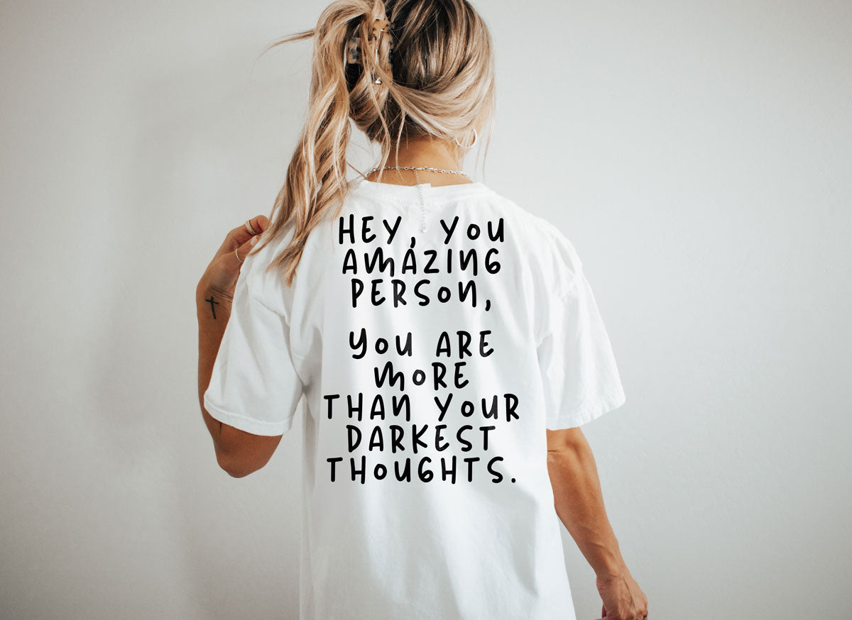 Your darkest thoughts (Relaxed Fit T-shirt) - Self Love Saga  Self-love Apparel, Mental Health Matters