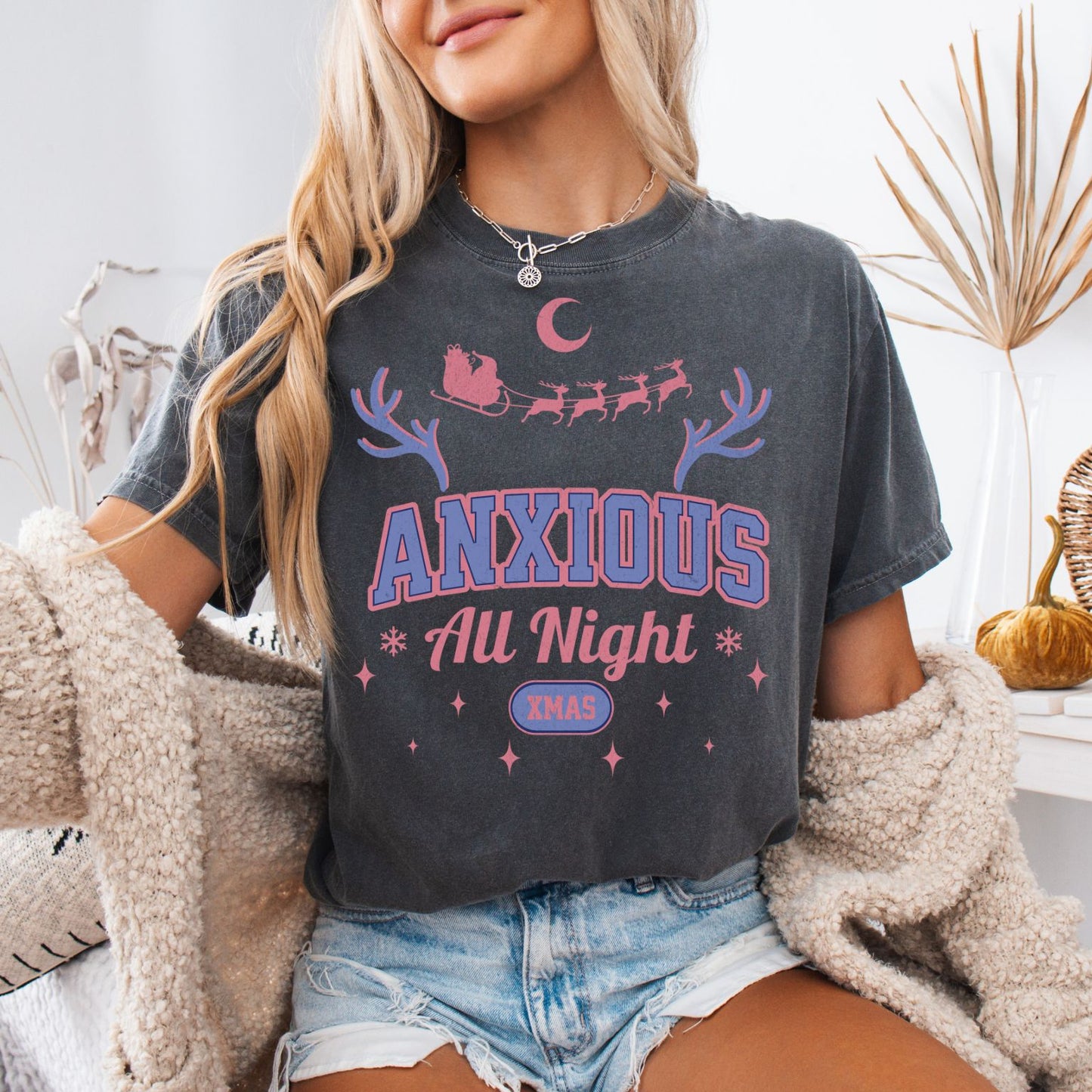 Anxious All Xmas Night (Relaxed Fit T-shirt)