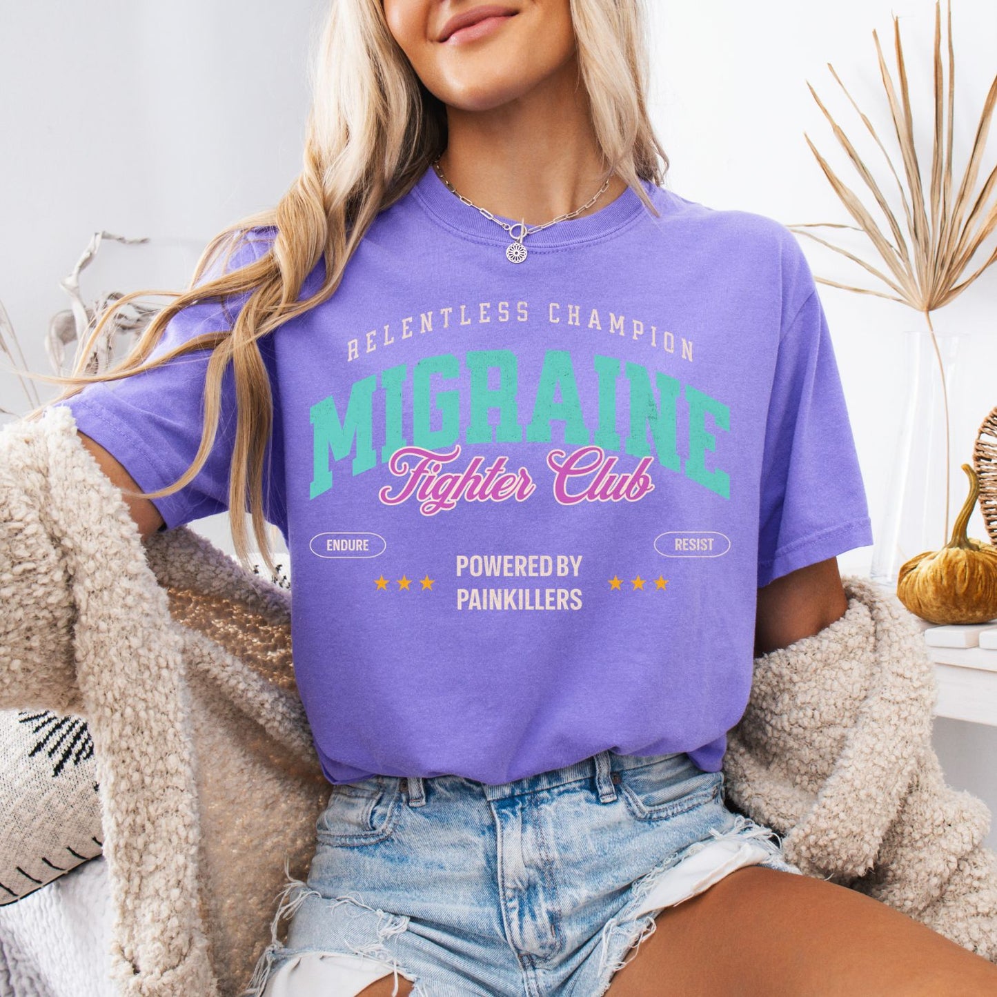 Migraine Fighter Club (Relaxed Fit T-shirt)