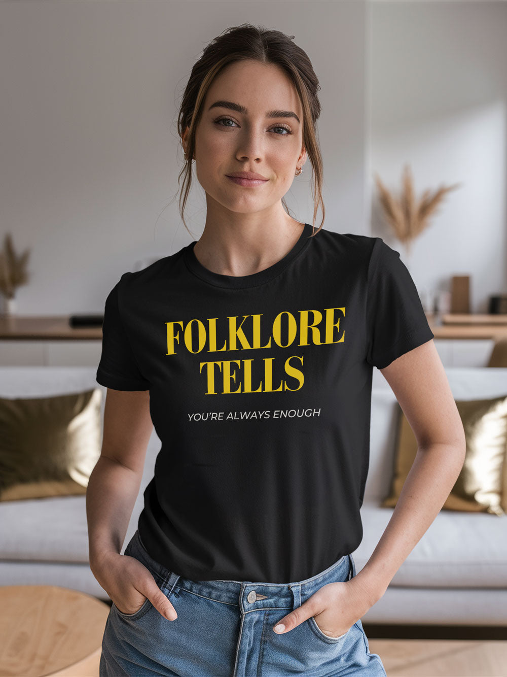 Folklore Tells (Regular Fit T-shirt) - Self Love Saga  Self-love Apparel, Mental Health Matters