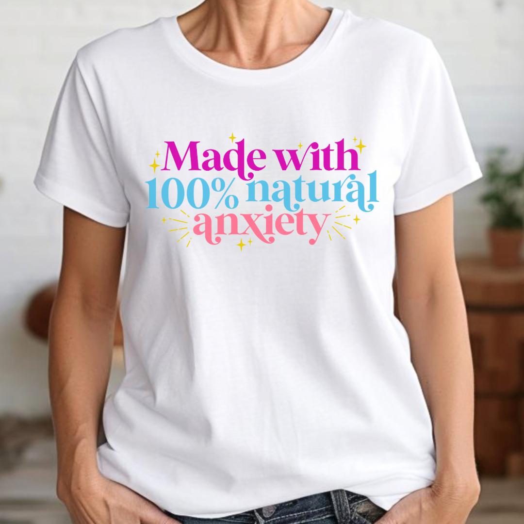 100% Anxiety (Relaxed Fit T-shirt) - Self Love Saga  Self-love Apparel, Mental Health Matters