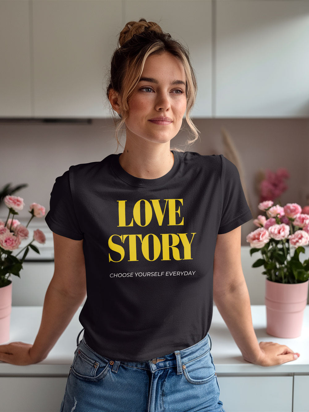 Love Story | Regular Fit T-Shirt - Self Love Saga  Self-love Apparel, Mental Health Matters