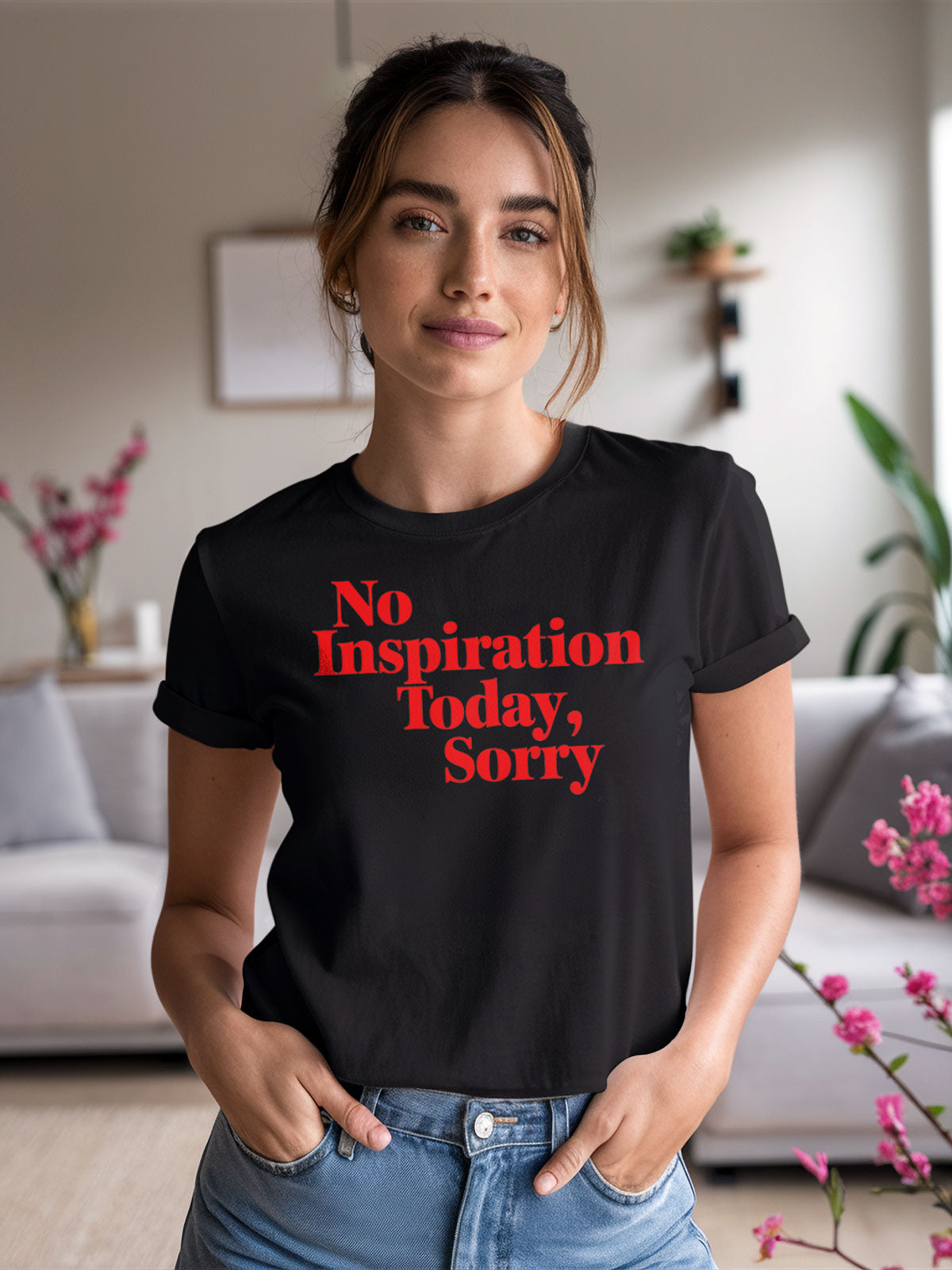 No Inspiration Today (Regular Fit T-shirt) - Self Love Saga  Self-love Apparel, Mental Health Matters