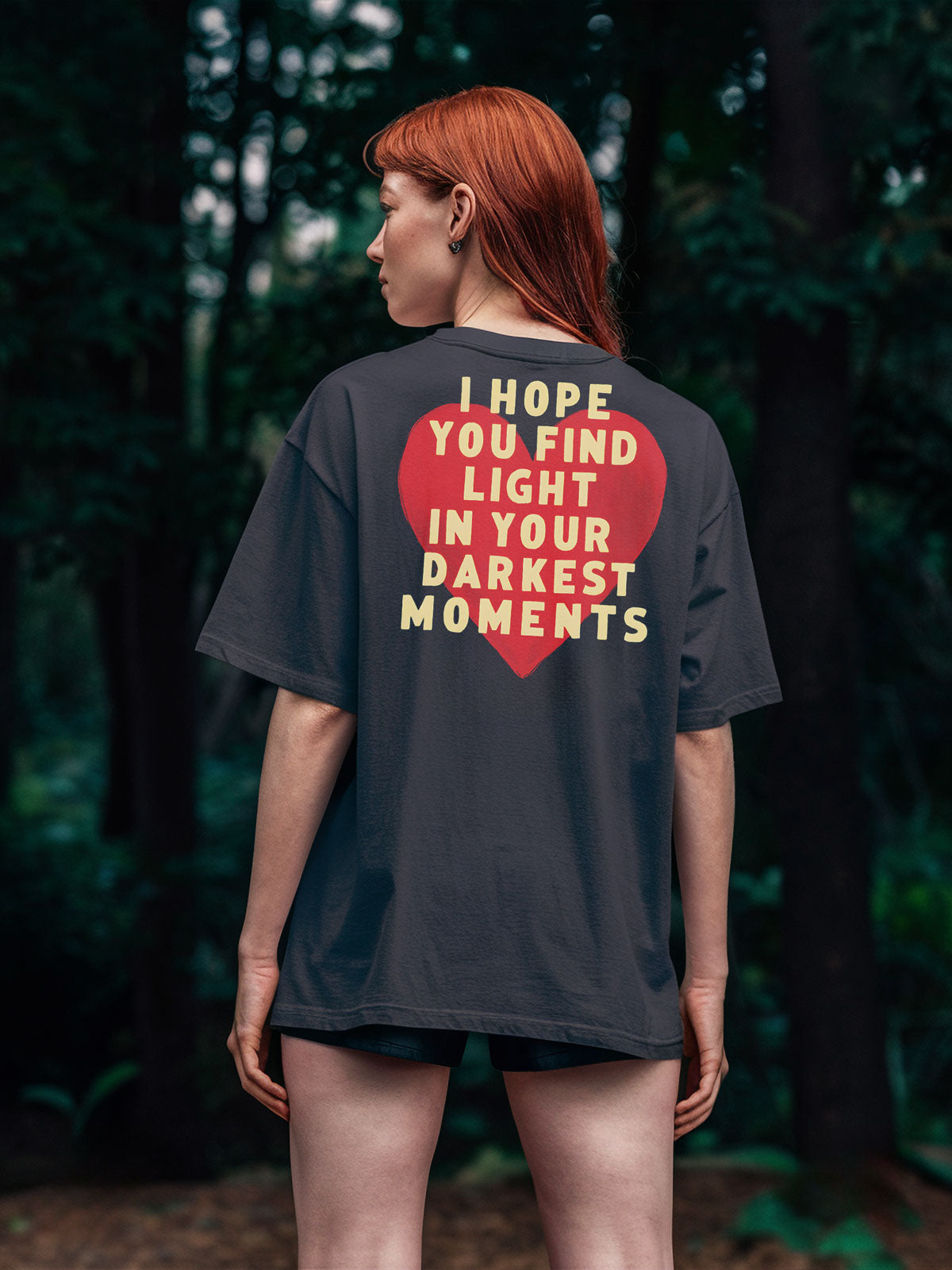 Light in Darkest Moments (Relaxed Fit t-shirt) - Self Love Saga  Self-love Apparel, Mental Health Matters