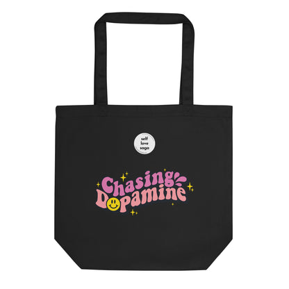 Chasing Dopamine | Eco Tote Bag - Self Love Saga  Self-love Apparel, Mental Health Matters