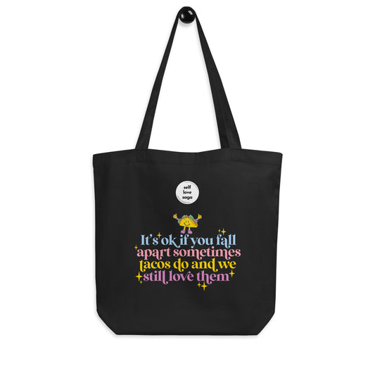 Ok to fall apart | Eco Tote Bag - Self Love Saga  Self-love Apparel, Mental Health Matters