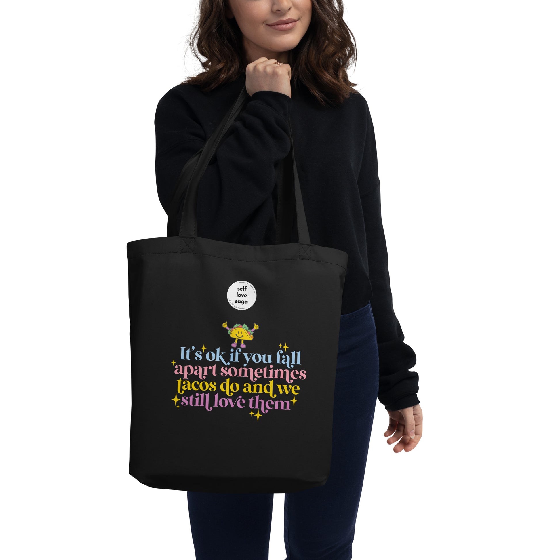 Ok to fall apart | Eco Tote Bag - Self Love Saga  Self-love Apparel, Mental Health Matters