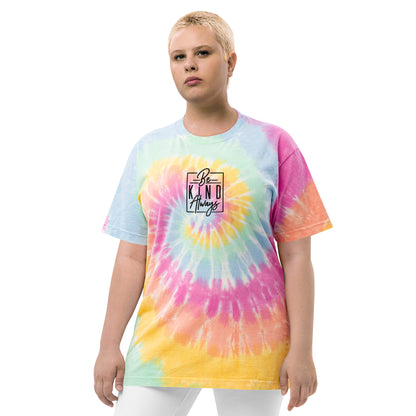 Oversized tie-dye t-shirt | Be Kind Always - Self Love Saga  Self-love Apparel, Mental Health Matters