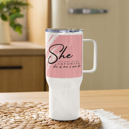 She Empowers | Travel mug - Self Love Saga  Self-love Apparel, Mental Health Matters