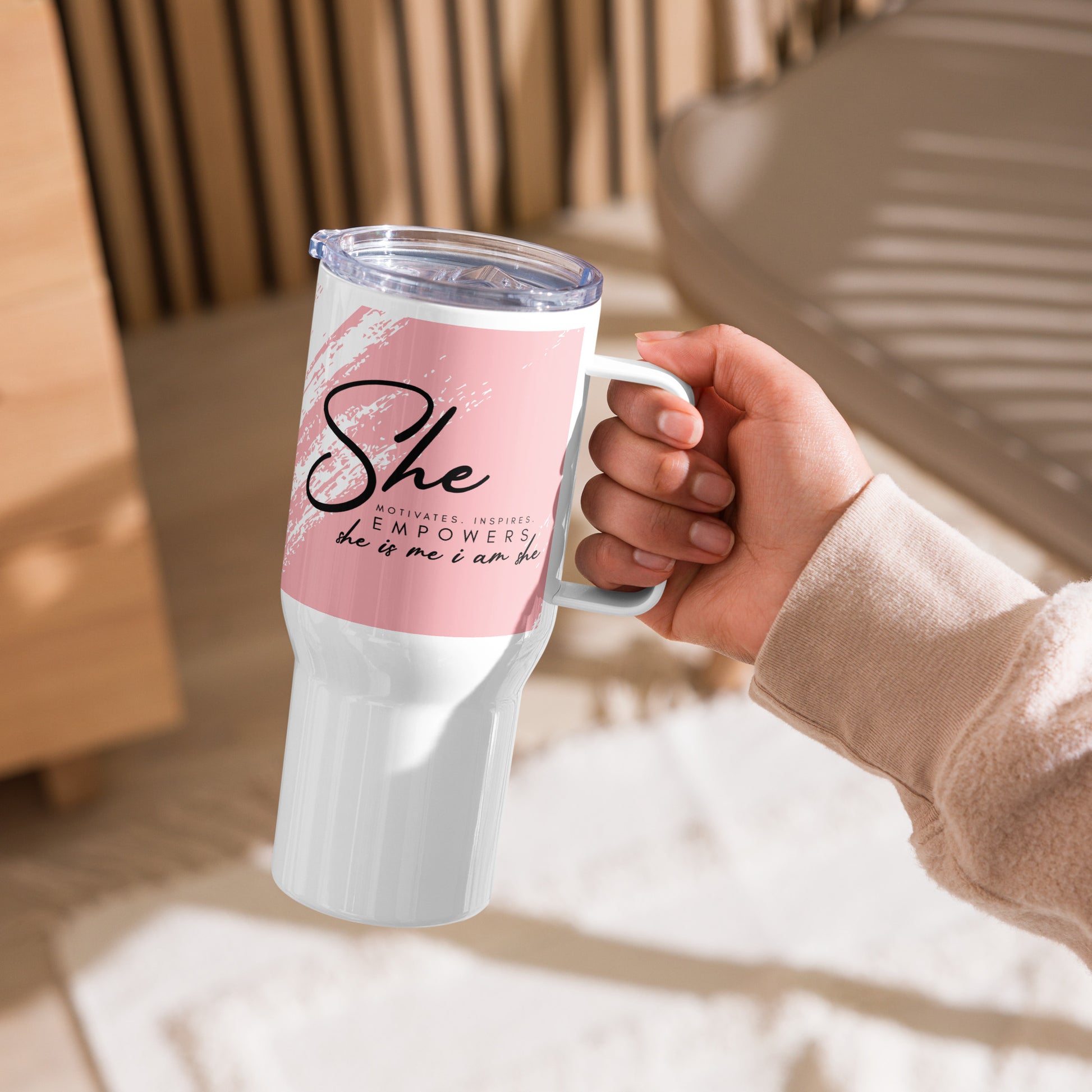 She Empowers | Travel mug - Self Love Saga  Self-love Apparel, Mental Health Matters