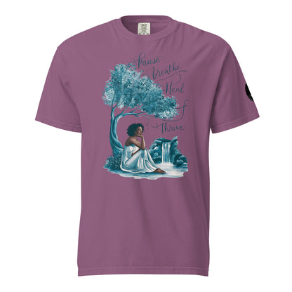 Pause, Breath, Heal (Relaxed Fit T-shirt) - Self Love Saga  Self-love Apparel, Mental Health Matters