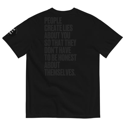 People Create Lies | Unisex garment-dyed heavyweight t-shirt - Self Love Saga  Self-love Apparel, Mental Health Matters