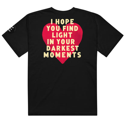 Light in Darkest Moments (Relaxed Fit t-shirt) - Self Love Saga  Self-love Apparel, Mental Health Matters