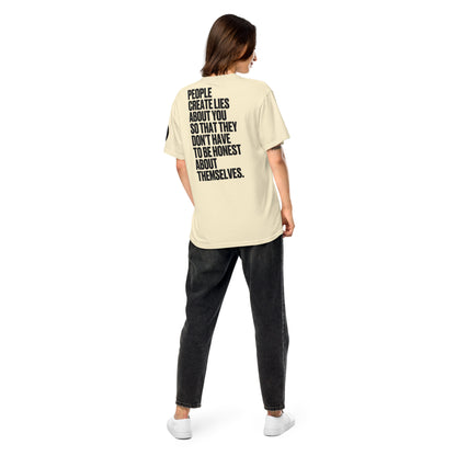 People Create Lies | Unisex garment-dyed heavyweight t-shirt