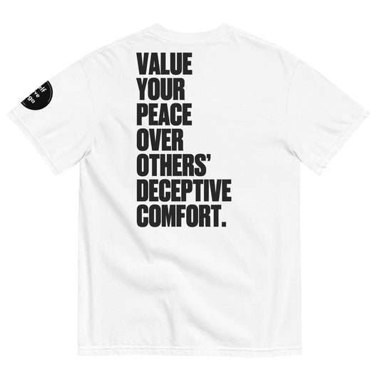 Value Your Peace | Unisex garment-dyed heavyweight t-shirt - Self Love Saga  Self-love Apparel, Mental Health Matters