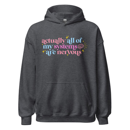 All of my systems are nervous | Unisex Hoodie - Self Love Saga  Self-love Apparel, Mental Health Matters