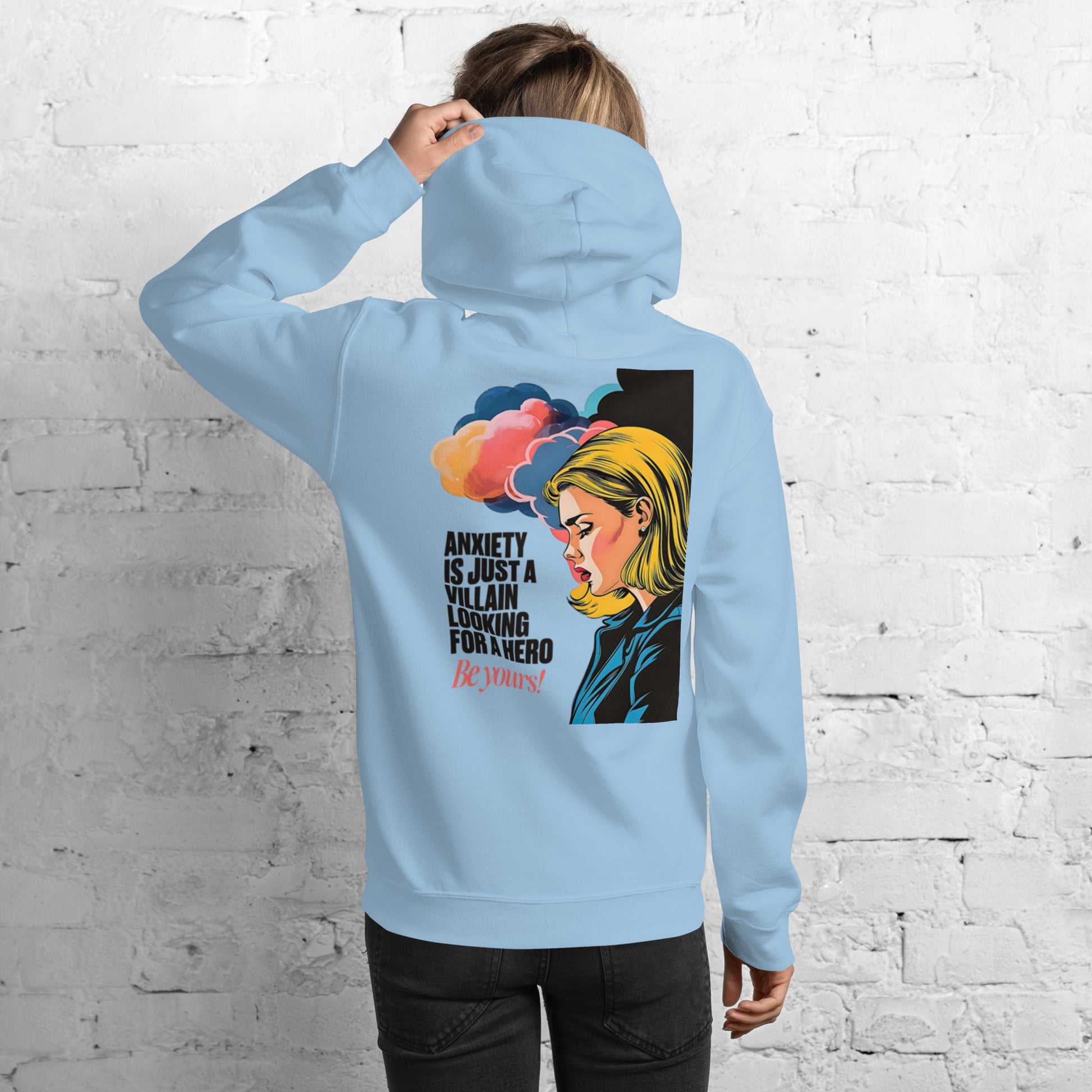 Anxiety is Just a Villain | Unisex Hoodie - Self Love Saga  Self-love Apparel, Mental Health Matters