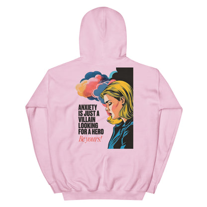 Anxiety is Just a Villain | Unisex Hoodie - Self Love Saga  Self-love Apparel, Mental Health Matters