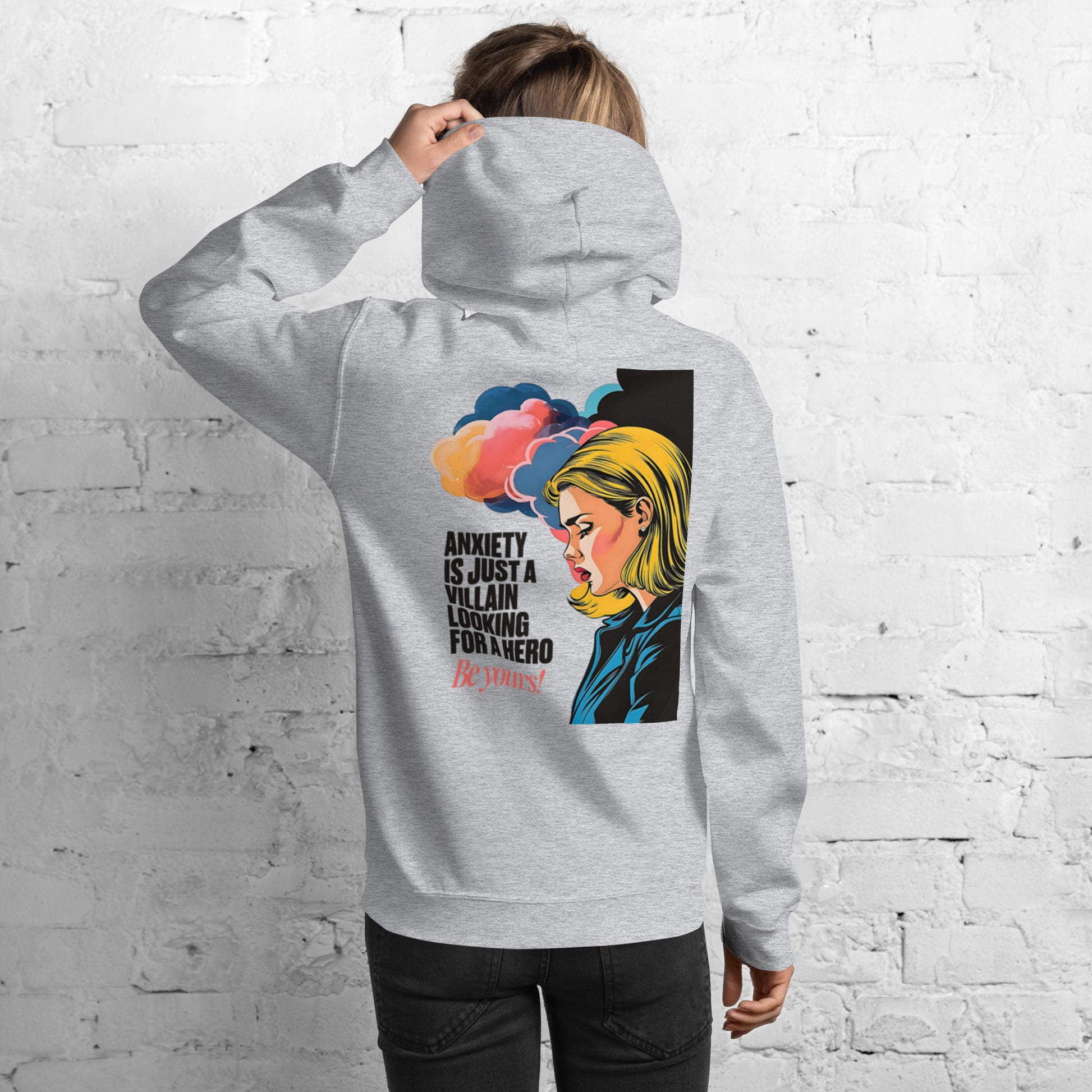 Anxiety is Just a Villain | Unisex Hoodie - Self Love Saga  Self-love Apparel, Mental Health Matters