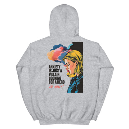 Anxiety is Just a Villain | Unisex Hoodie - Self Love Saga  Self-love Apparel, Mental Health Matters