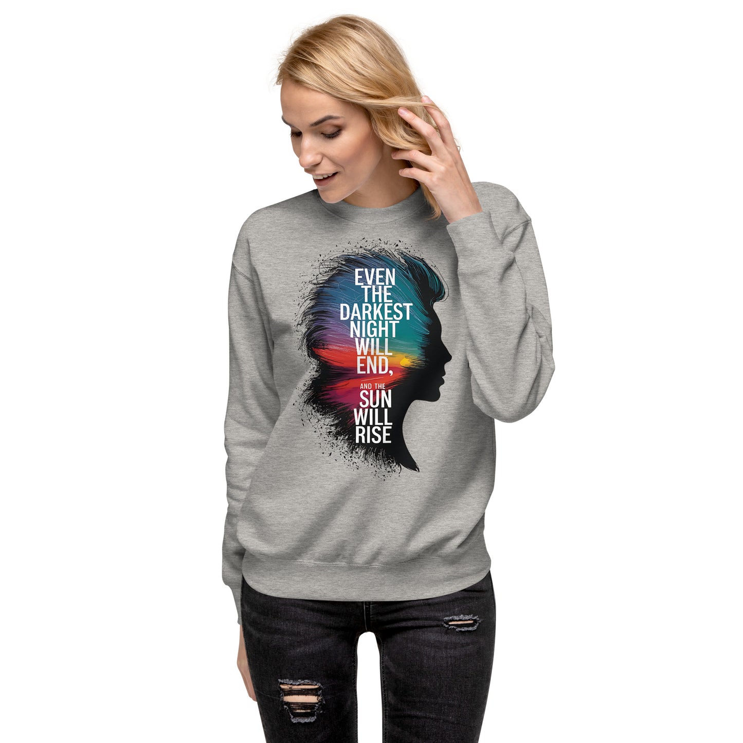 Resilience in Darkness | Premium Sweatshirt - Self Love Saga  Self-love Apparel, Mental Health Matters