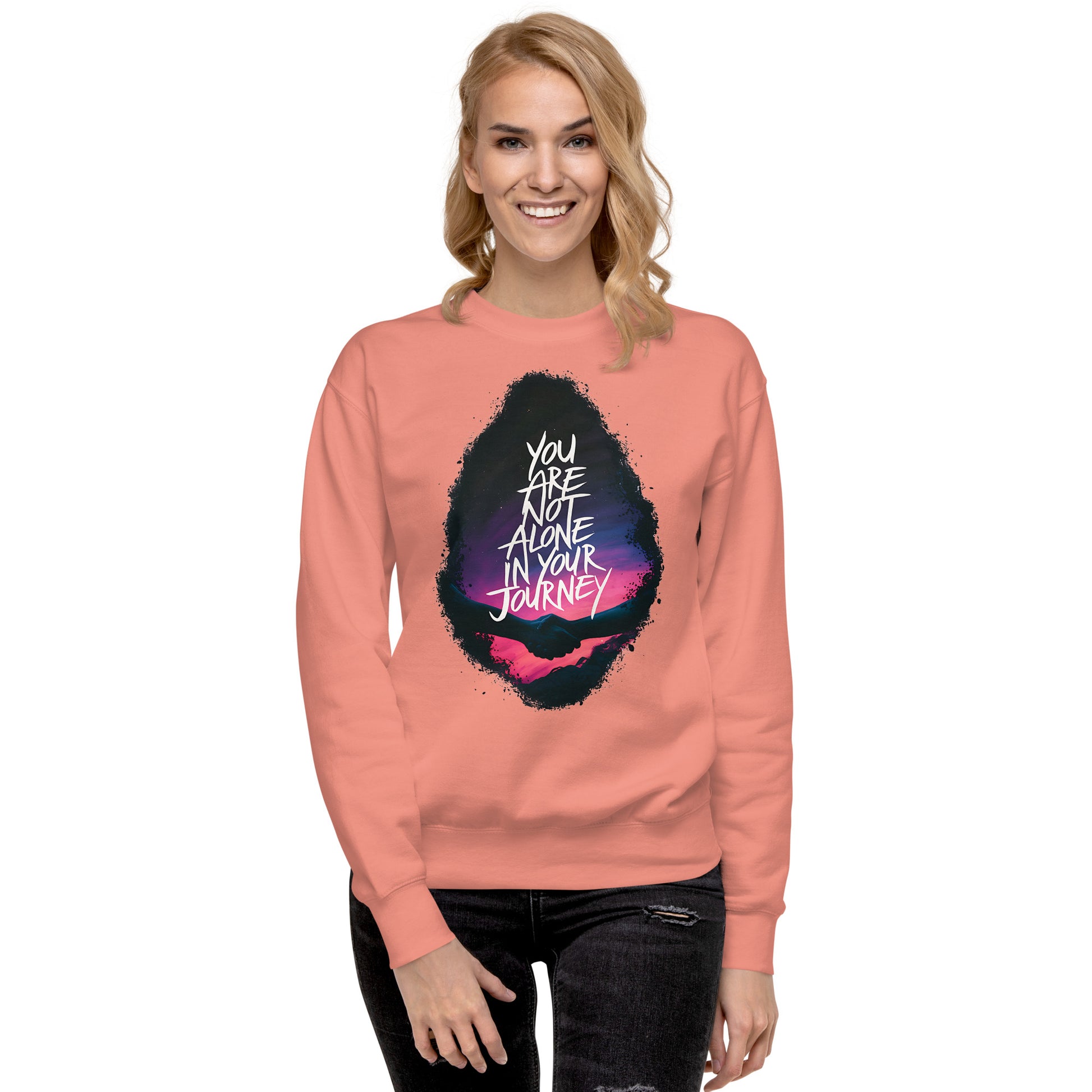 Unity in Journey  | Unisex Premium Sweatshirt - Self Love Saga  Self-love Apparel, Mental Health Matters