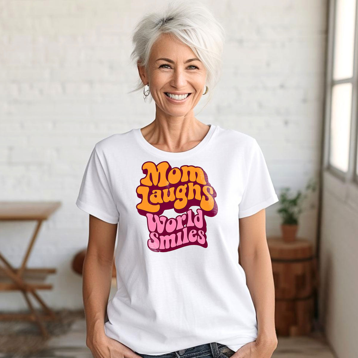 Mom Laughs | Unisex t-shirt - Self Love Saga  Self-love Apparel, Mental Health Matters